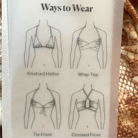 NWT Vitamin A Top Milana’ Convertible Halter in Sand Snake Size Small/6, XS/4 - Picture 4 of 14